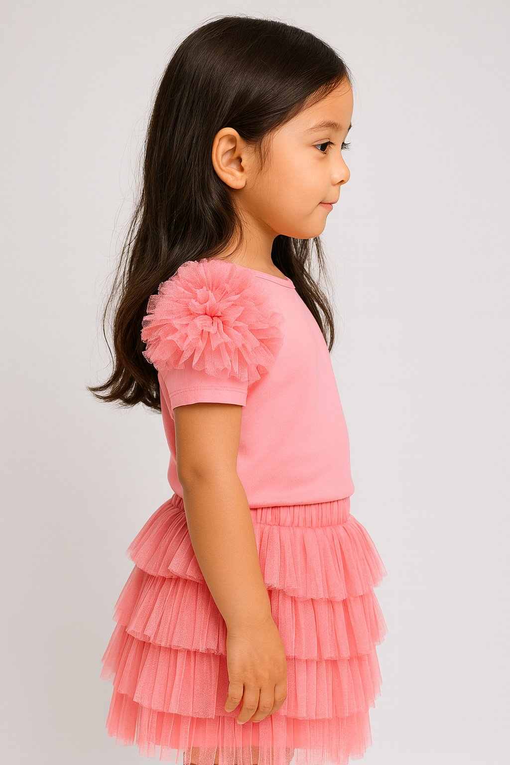 Party-perfect Pink Feather Co-ords Set view 3