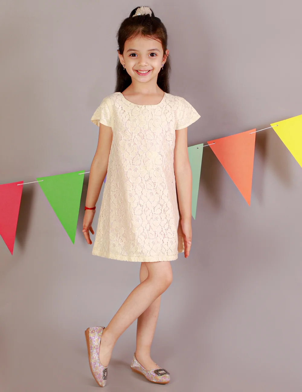 Timeless Elegance: Lace A-Line Dress view 3