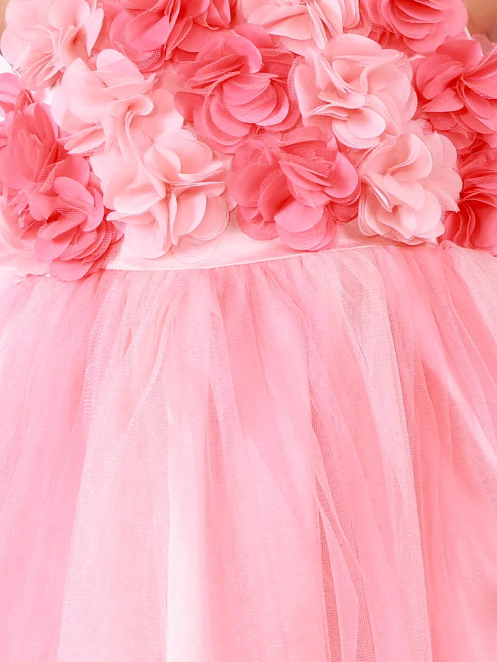 Charming Peach Tuil Party Dress view 2