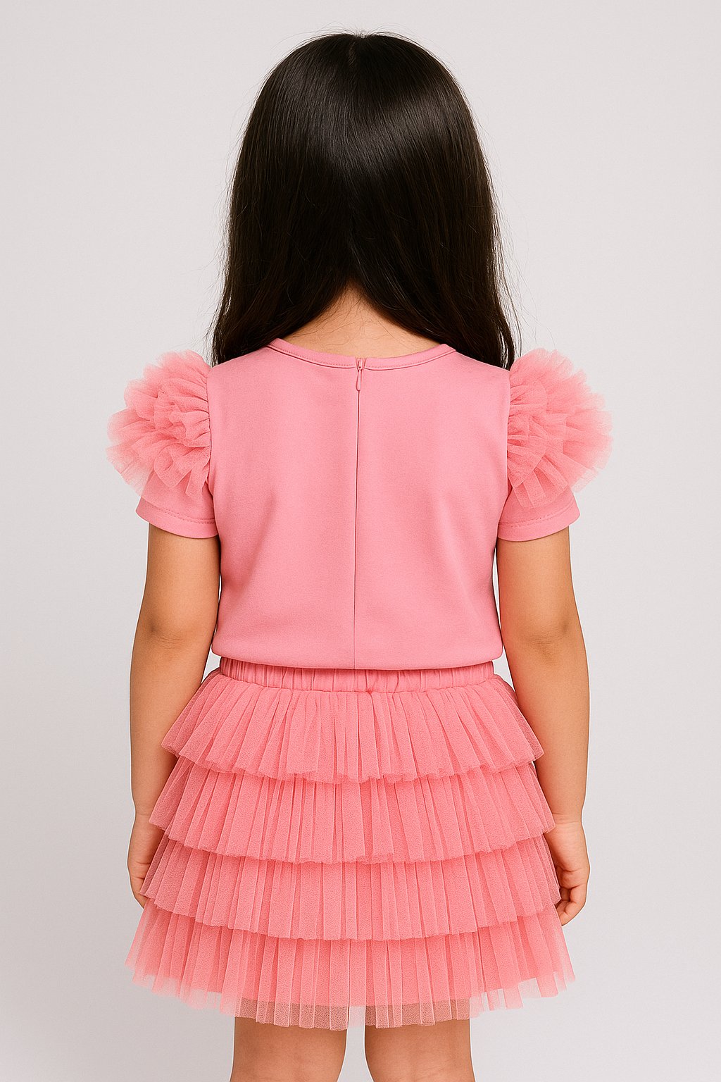 Party-perfect Pink Feather Co-ords Set view 2