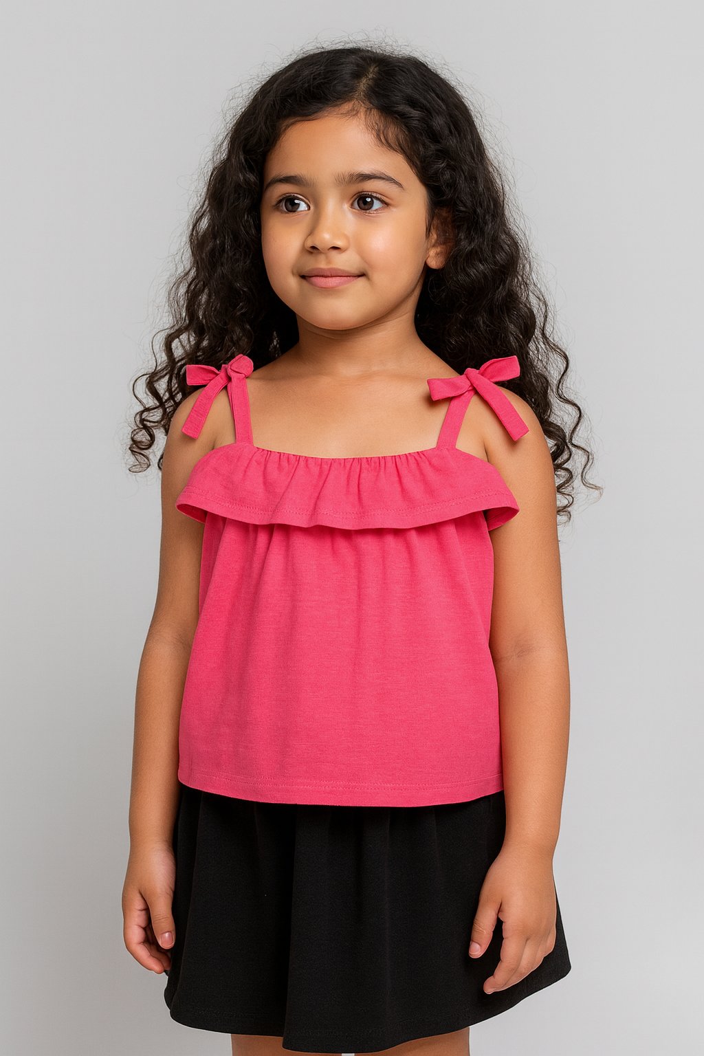 Stylish Fuchsia Hosiery Tie-Up Tops