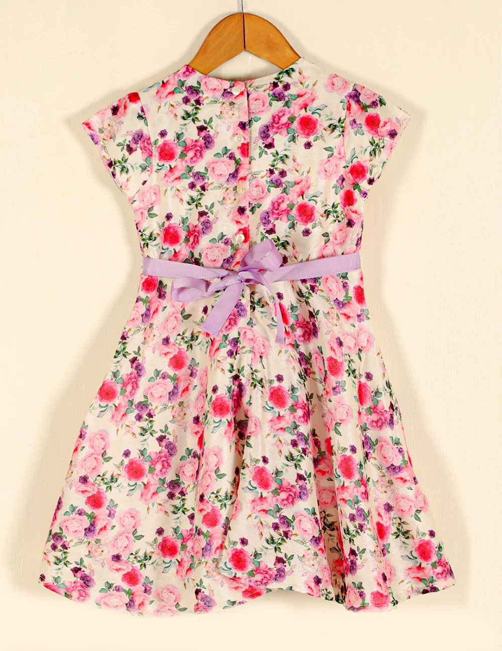 Stylish White Girls’ Fit and Flare Dress view 3