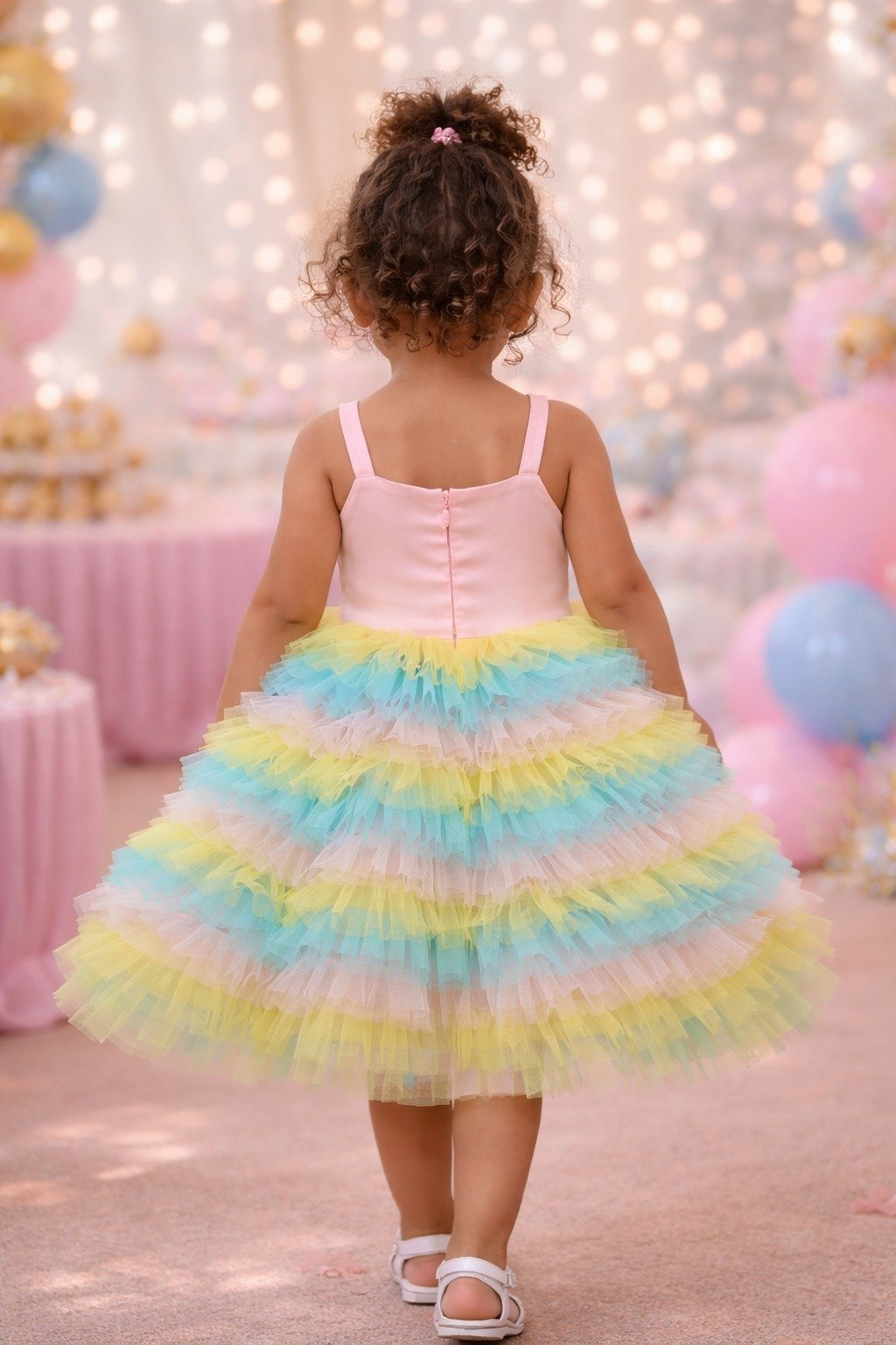 Dreamy Pastel Tiered Party Dress view 3