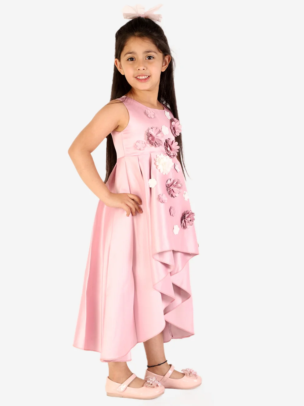 Charming Mauve High Low Dress view 3