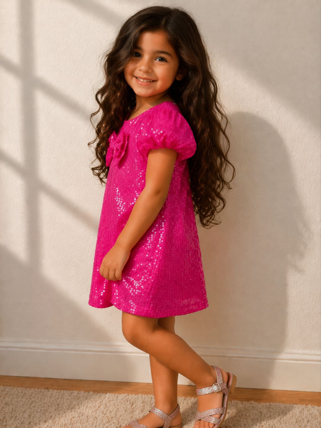 Pink Shimmer Charm Bow Dress ✨ view 2