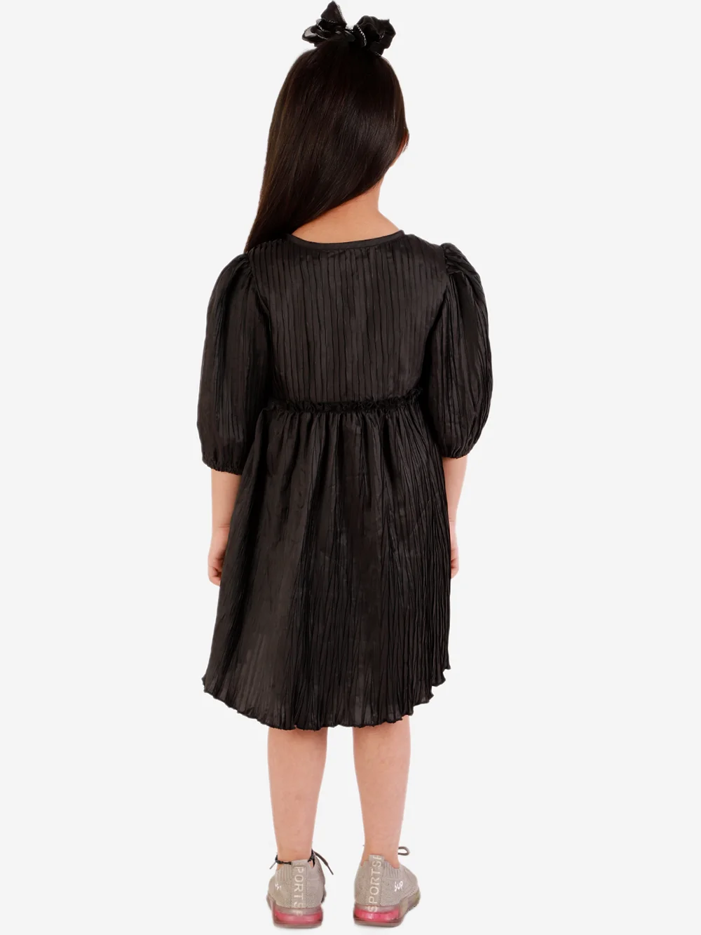 Chic Black Blossom Dress view 4