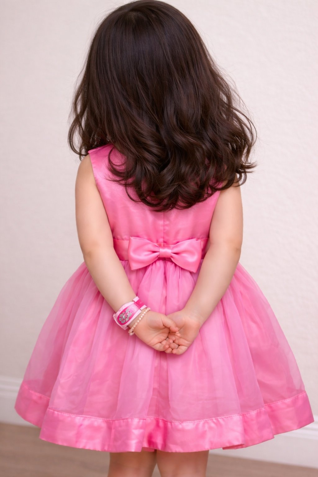 Radiant Elegance: Pink Fit and Flare Party Dress view 2