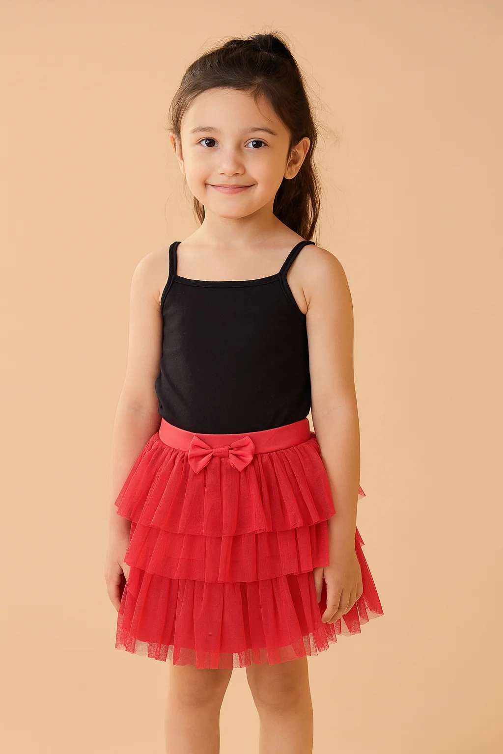 Kidsdew Net Layered Skirt