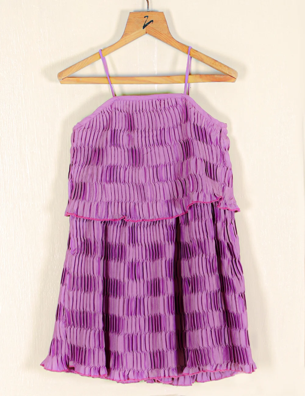 Chic Purple Noodle Strappy Summer Dress view 3
