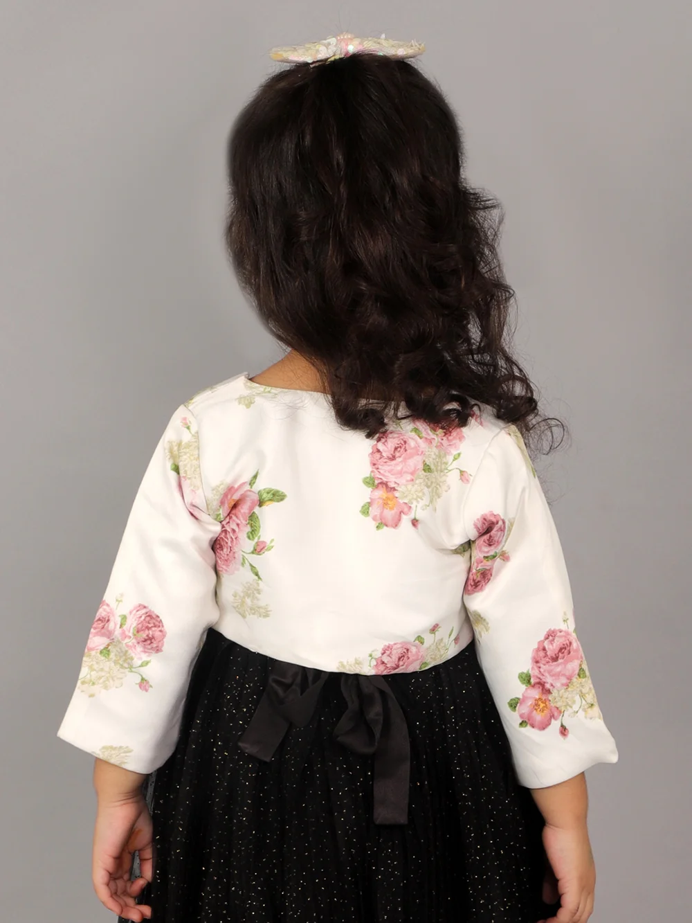 Trendy White Printed Scuba Quarter Sleeves Shrug view 5