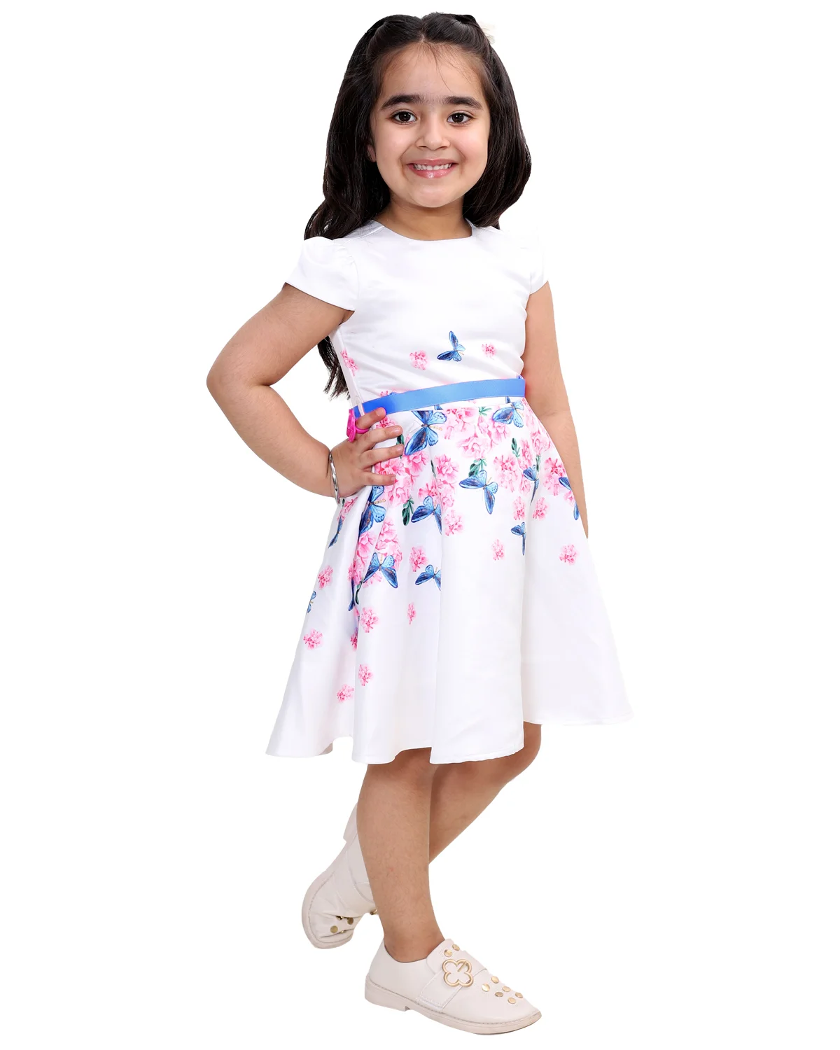 Flowery Garden White Dress