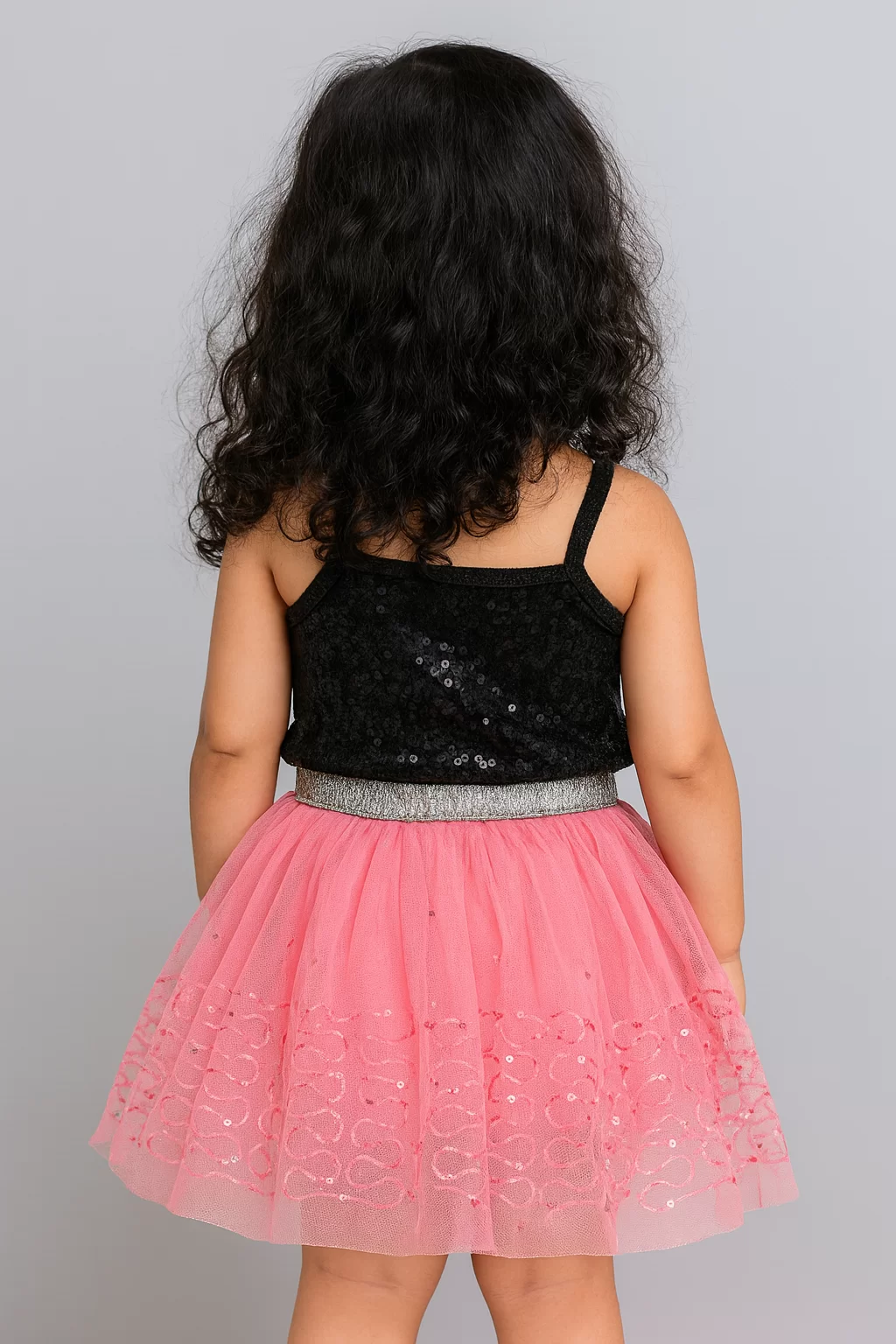 Radiant Pink and Silver Sequin Skirt view 3