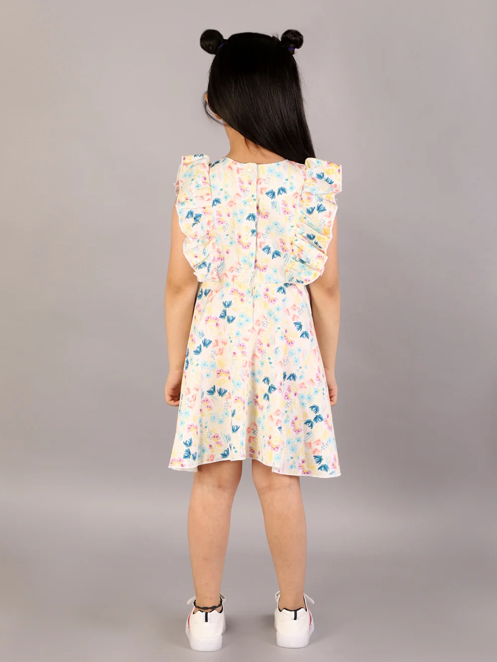 Comfortable White Printed Dress view 5