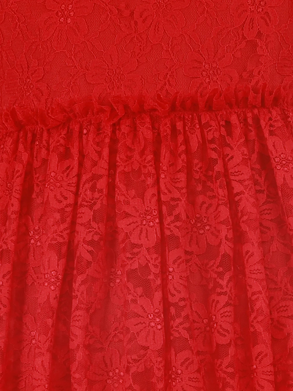 Elegant Red Sleeveless Pleated Net Party Dress view 5