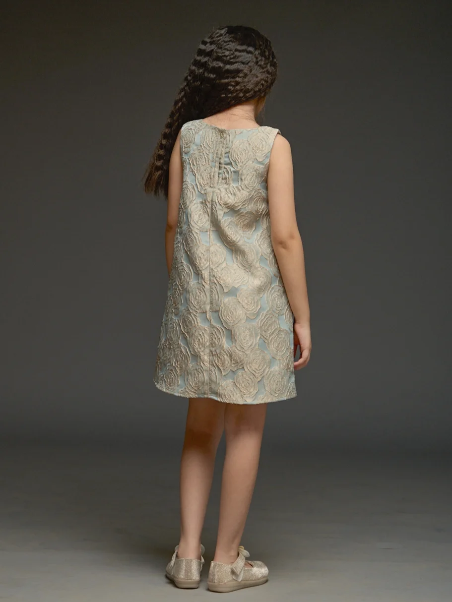 Kidsdew Jacquard Sleeveless Dress view 3