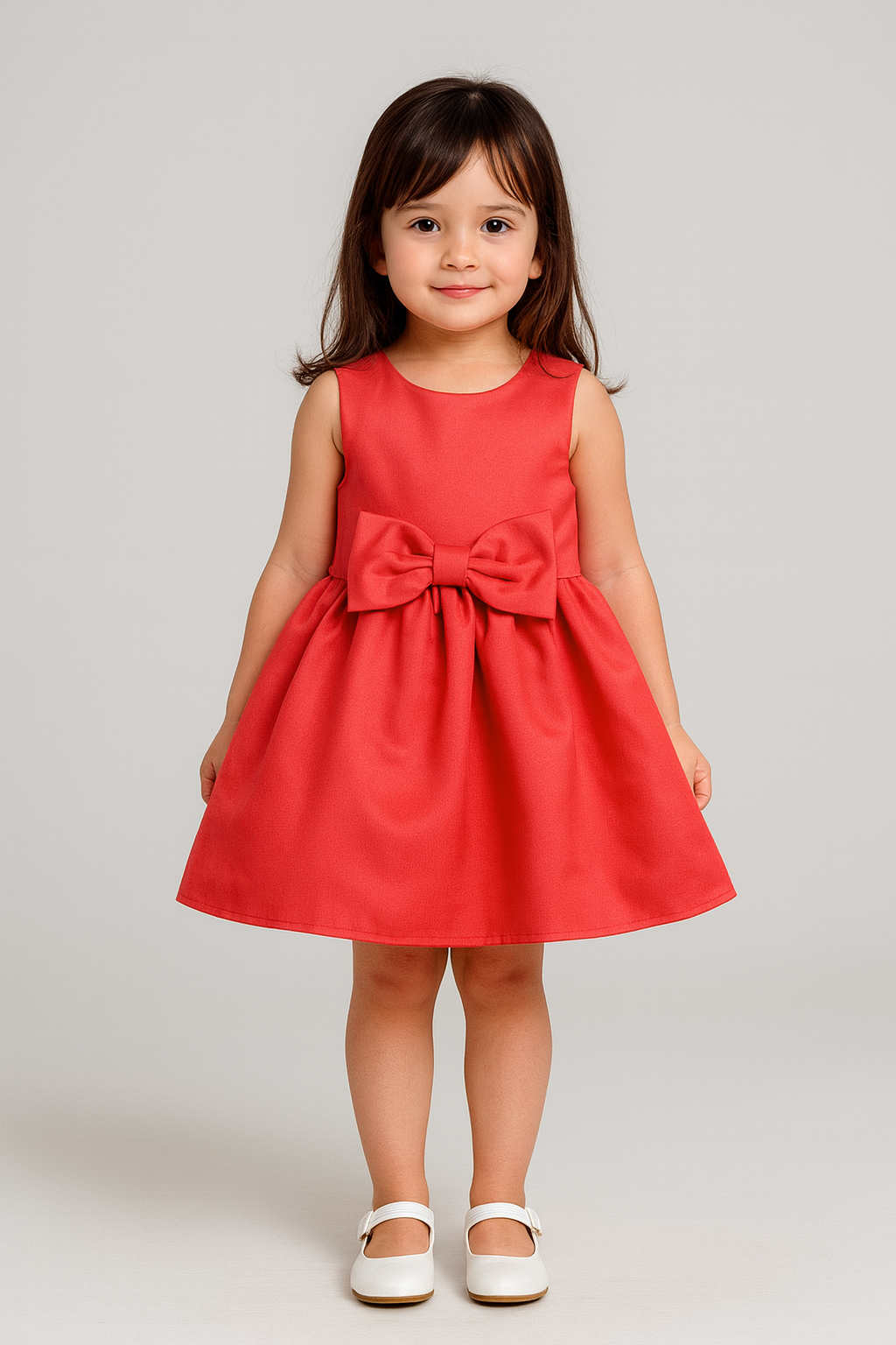 Elegant Maroon Bow Dress