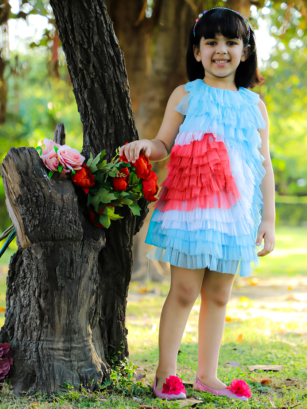 Elegant Blue Candy Pop Dress