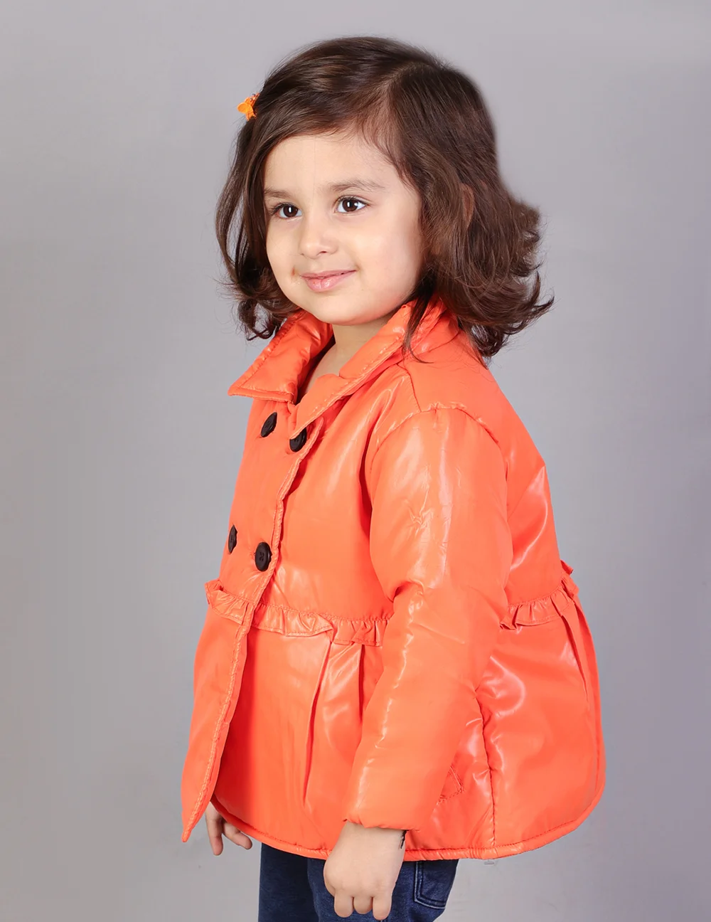 Playful Orange KidsDew Jacket view 4