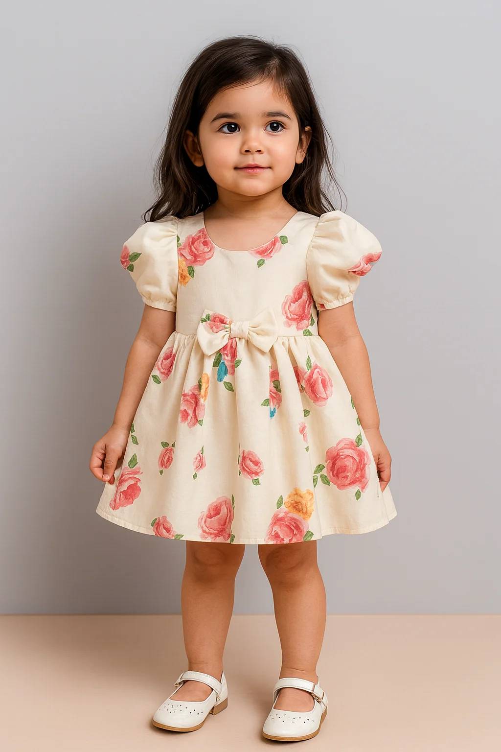 Kidsdew Satin Fit and Flare Dress