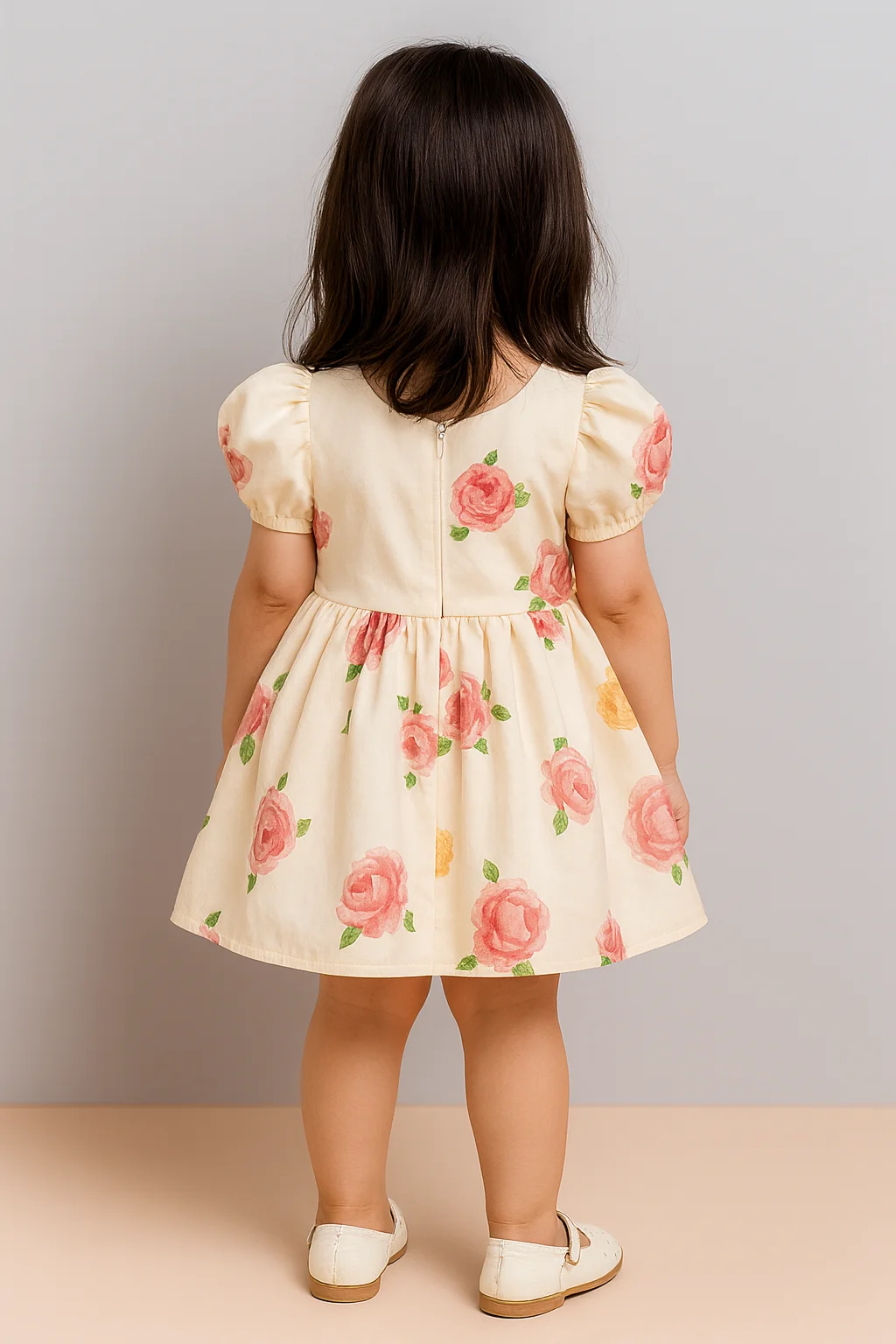 Kidsdew Satin Fit and Flare Dress view 2