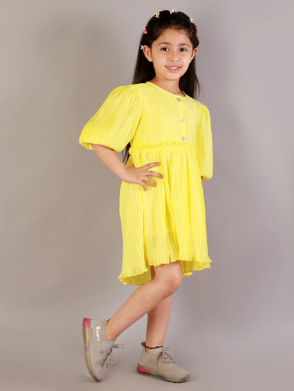 Lively Yellow Blossom Dress view 3