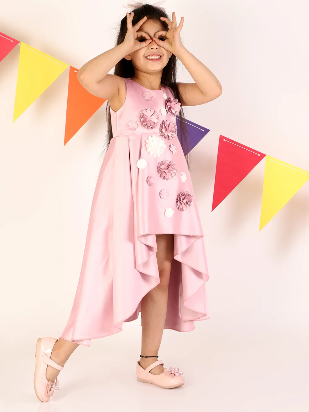 Charming Mauve High Low Dress view 2