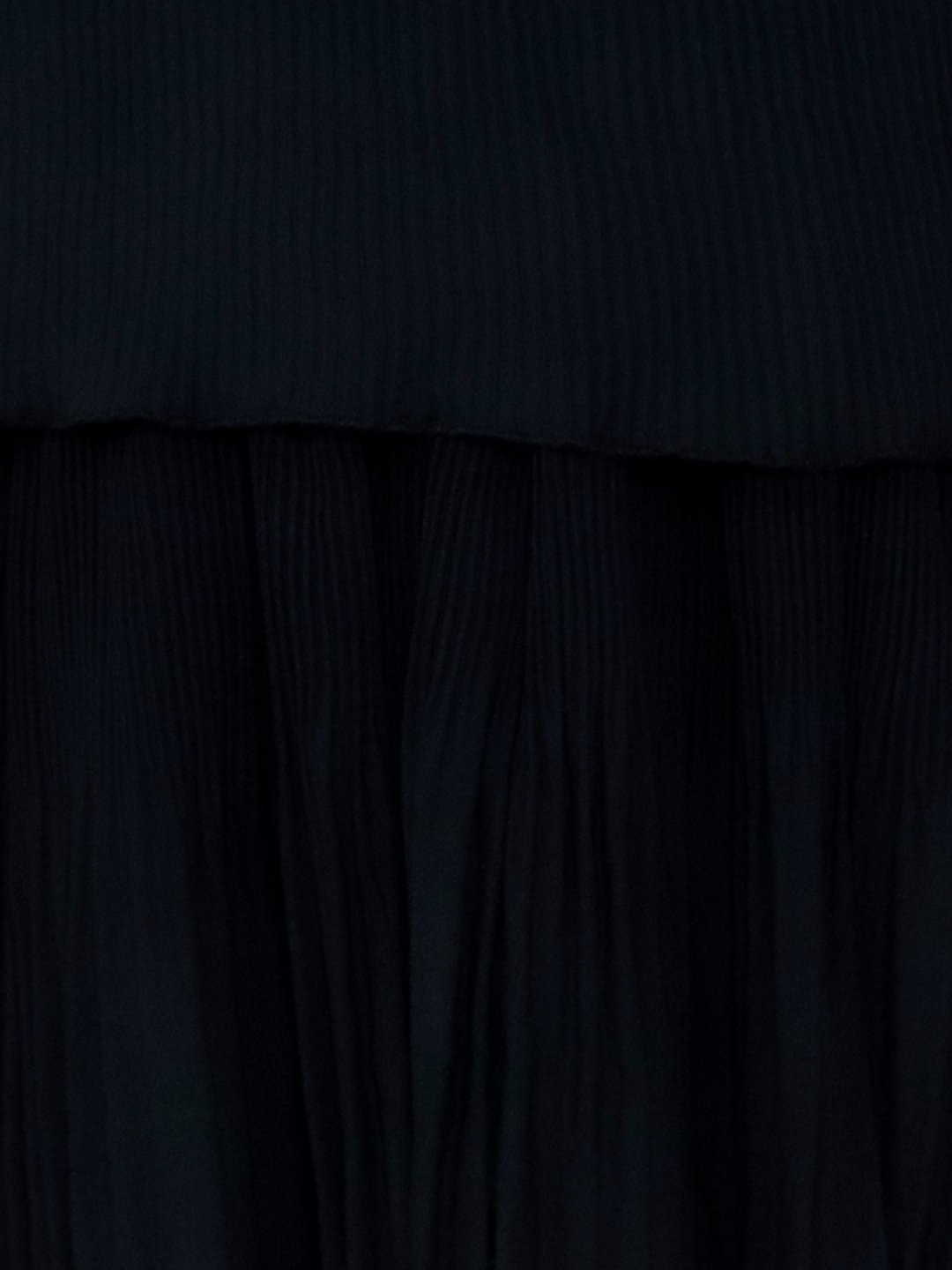 KidsDew double pleated layered cape Fit and flare knee length casual dress black view 4