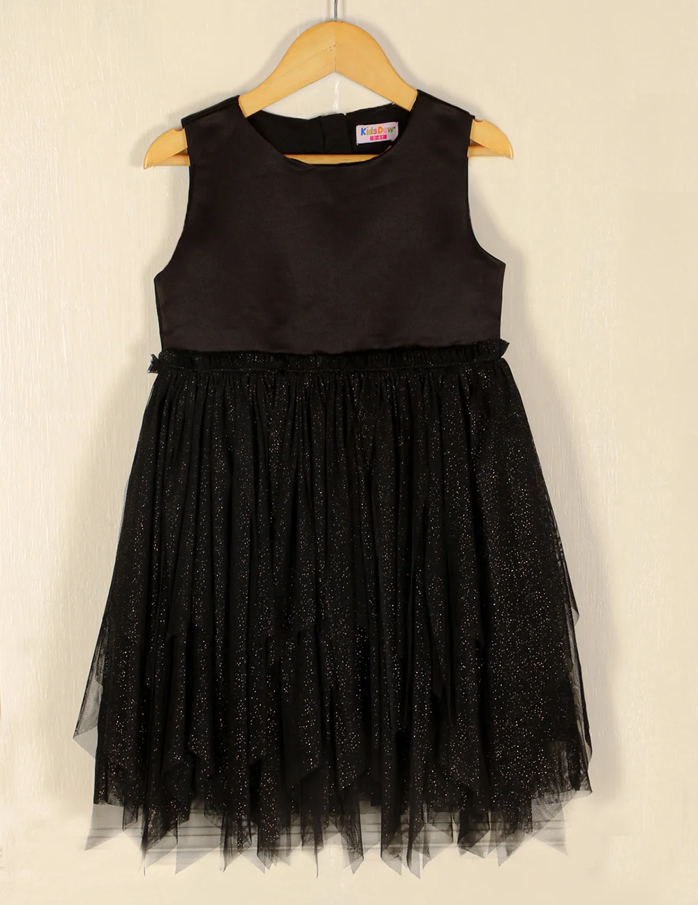 Elegant Sleeveless Girls’ Solid Dress