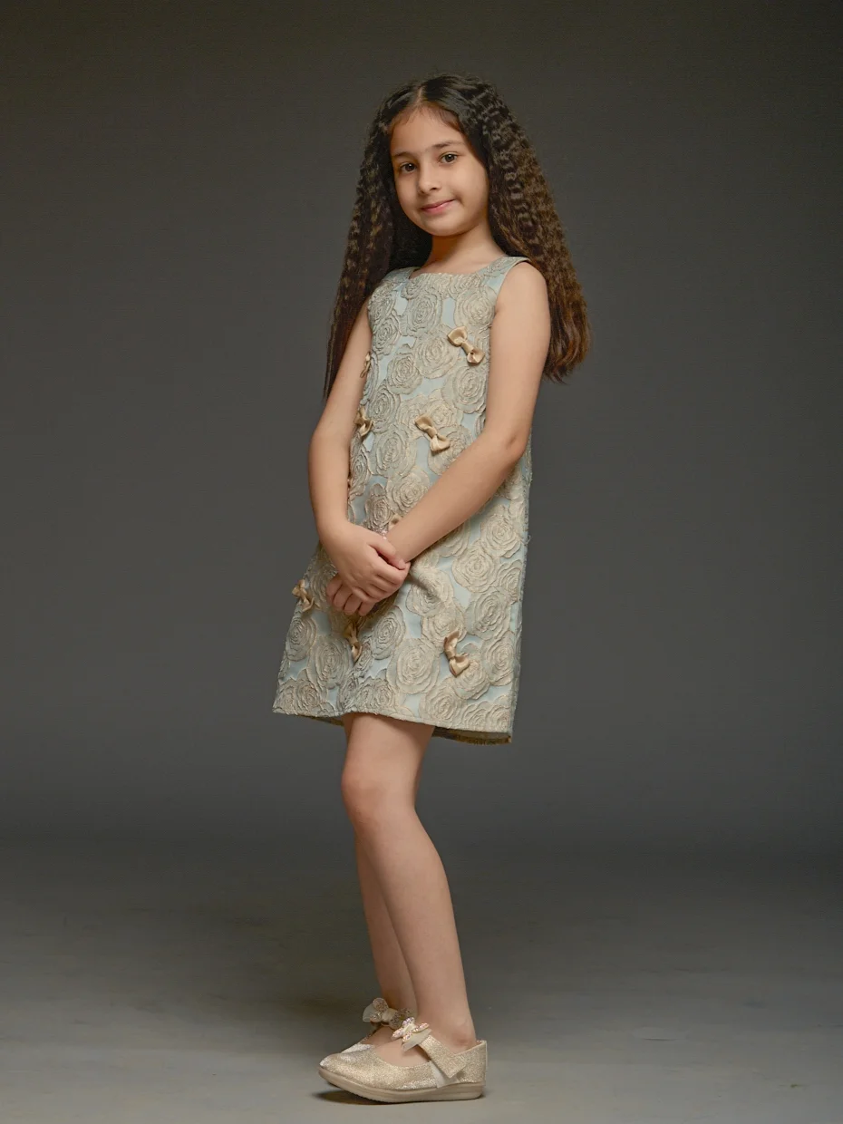 Kidsdew Jacquard Sleeveless Dress