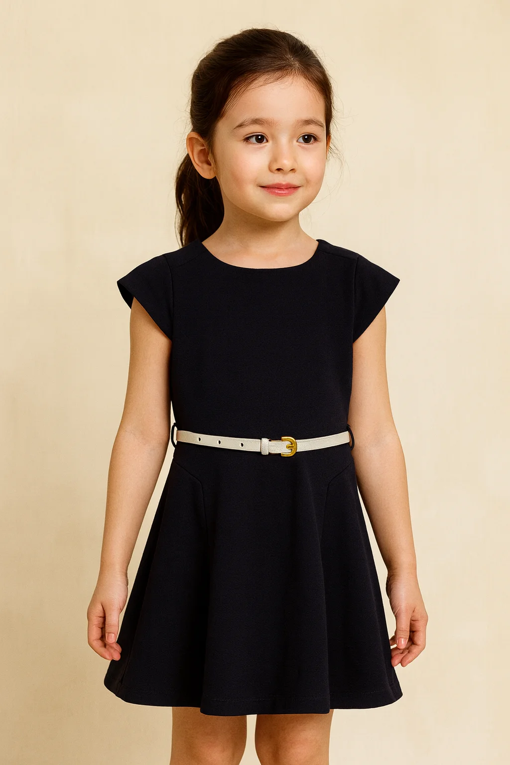 Stylish Navy Crepe Dress