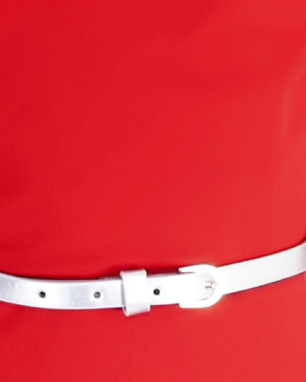 Stylish Red Crepe Dress view 4