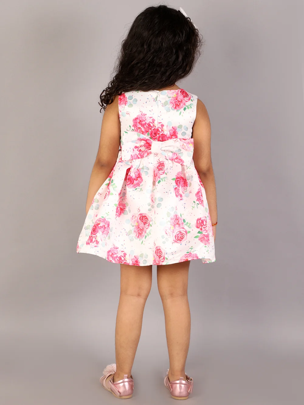 Elegant White Rose Garden Dress view 4