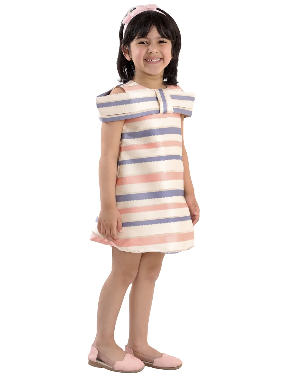 Vibrant Multi-Color Big Bow Dress