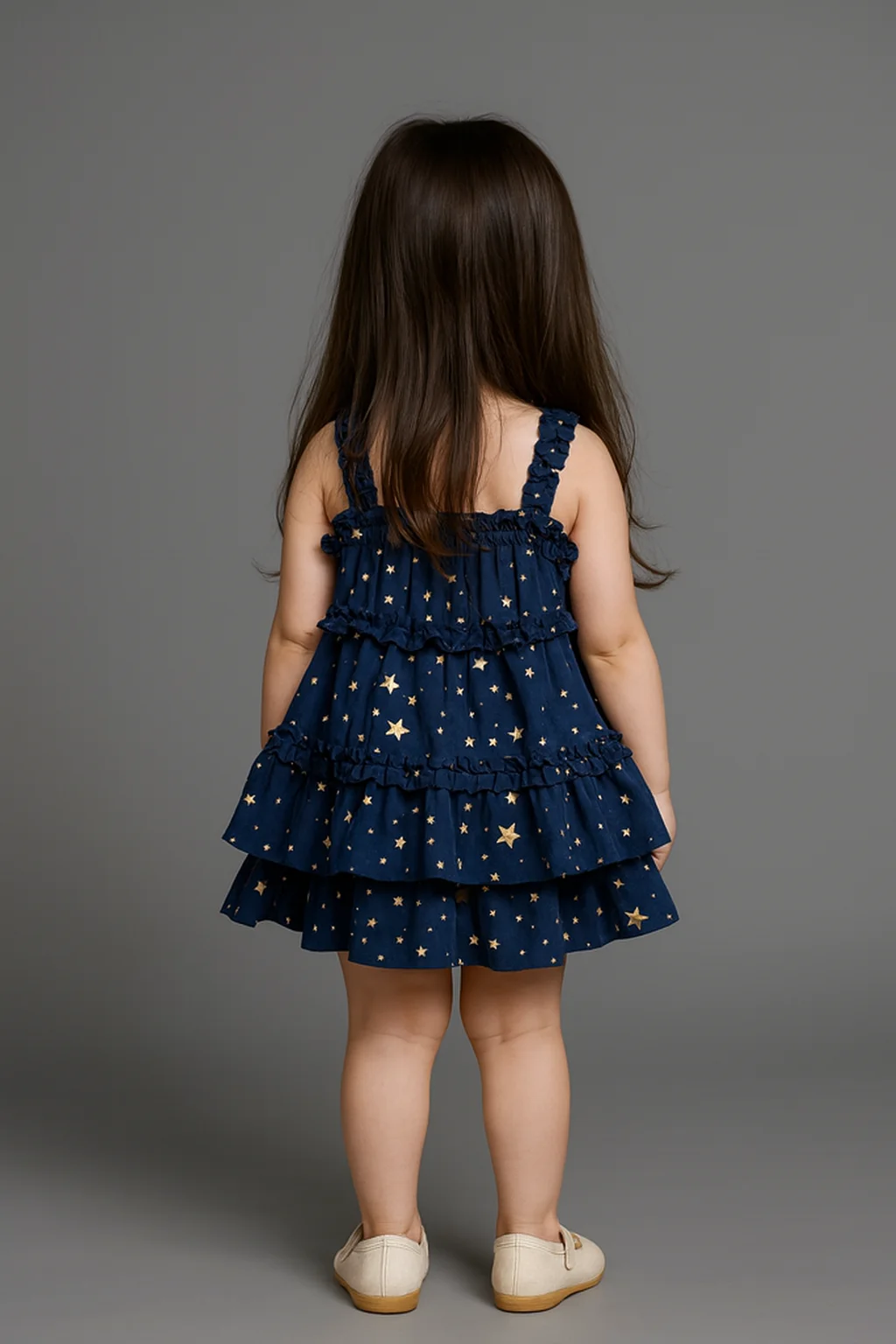 Kidsdew Sleeveless Flared Dress Navy view 2