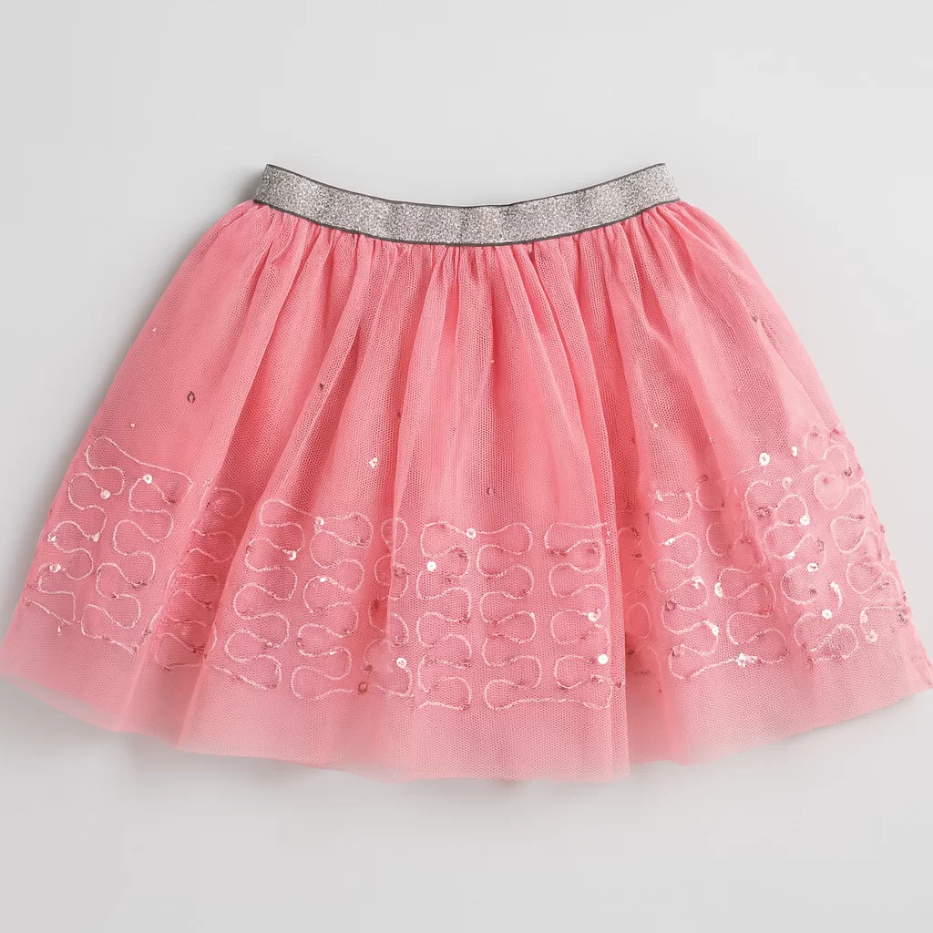 Radiant Pink and Silver Sequin Skirt view 2