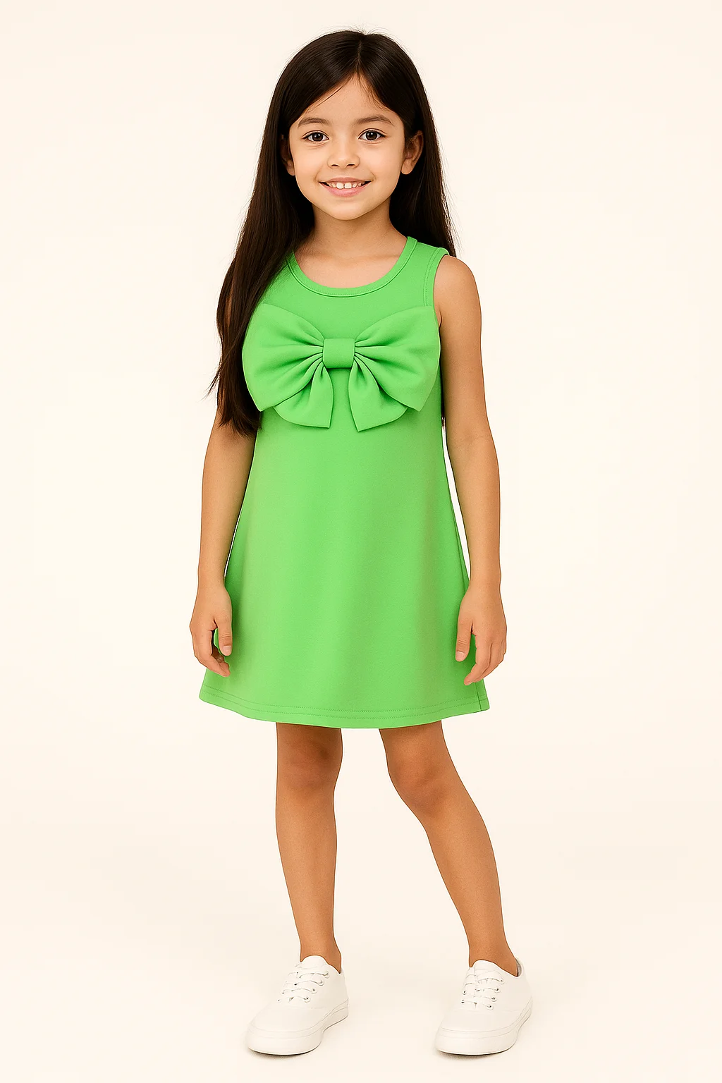 Kidsdew sleeveless Looper A-line knee length dress