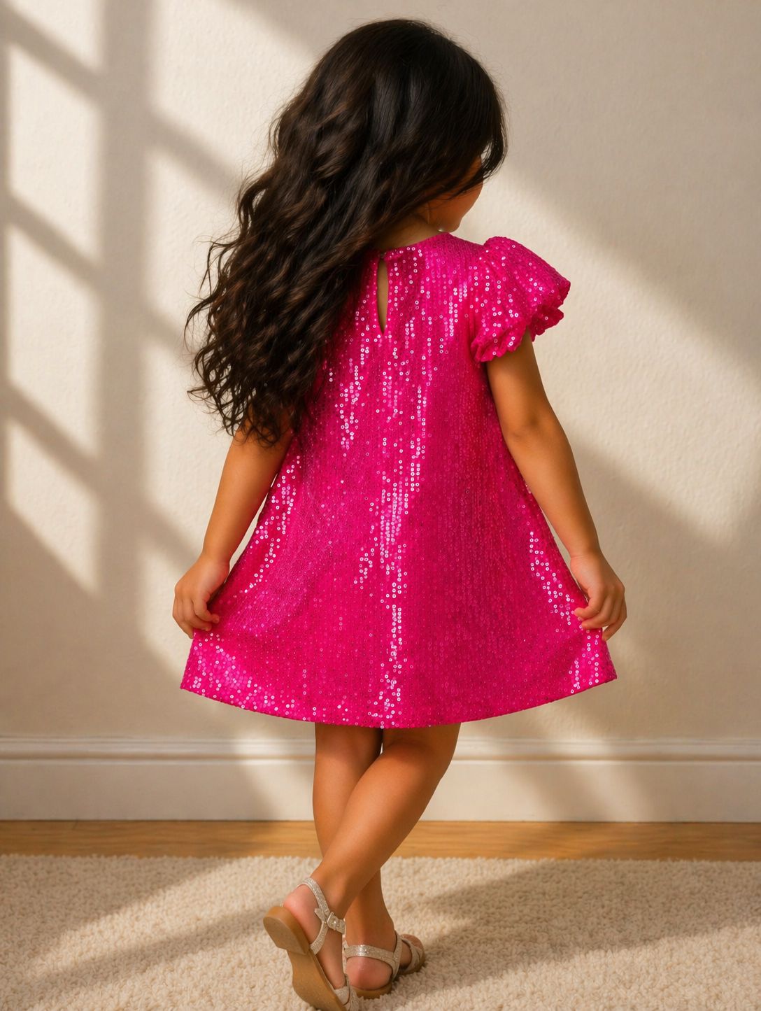 Pink Shimmer Charm Bow Dress ✨ view 3