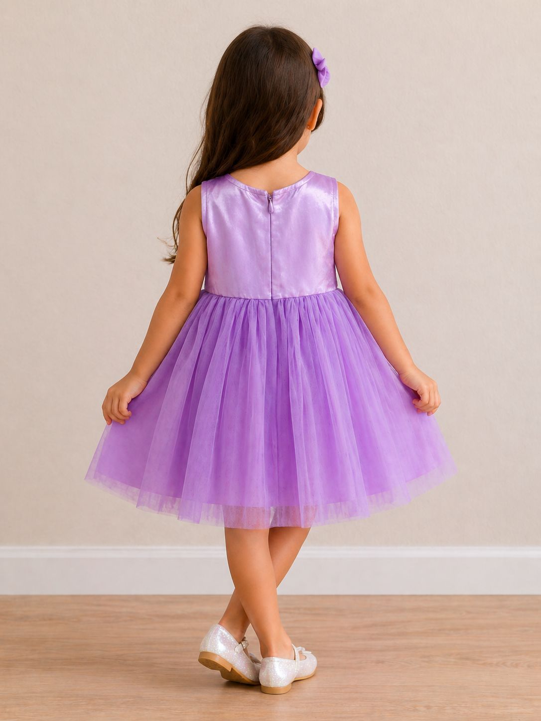 Lavender Sequin Tulle Dress view 3