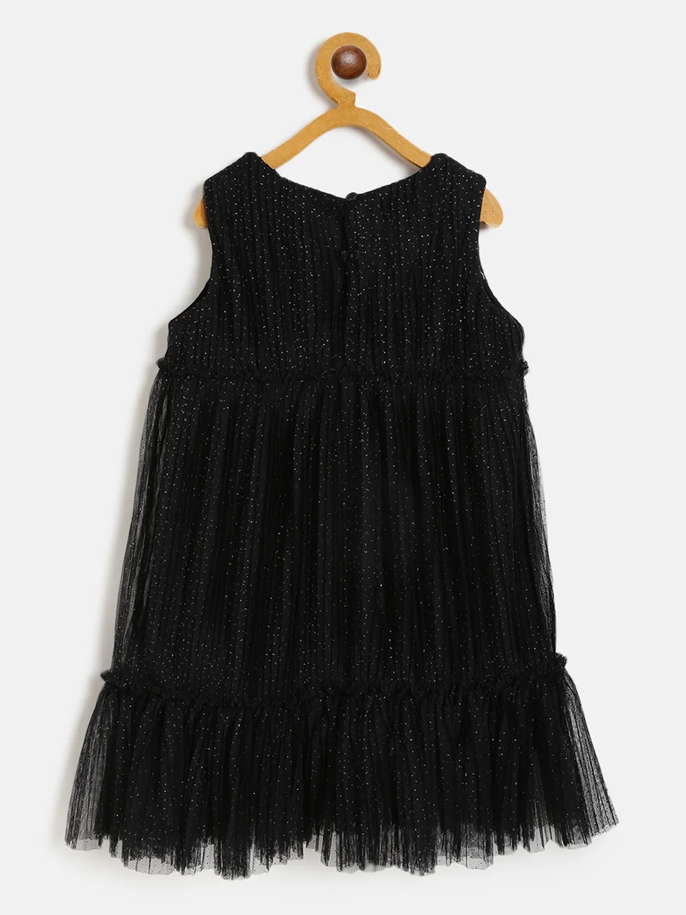 Stunning Black Girls’ Glitter Net Party Dress view 2