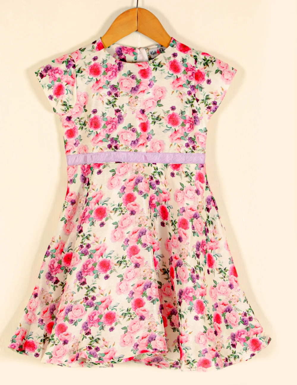 Stylish White Girls’ Fit and Flare Dress view 2