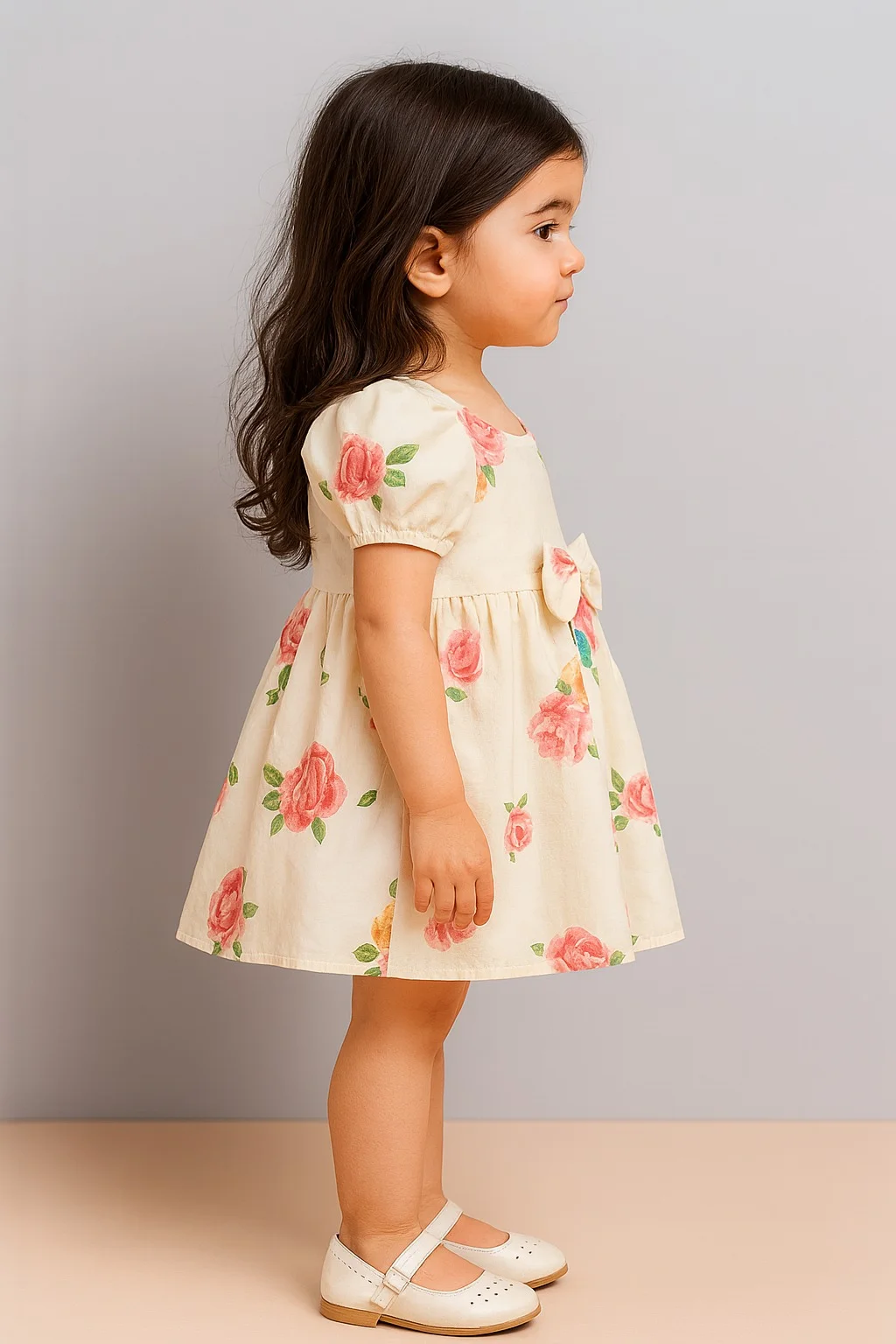 Kidsdew Satin Fit and Flare Dress view 3