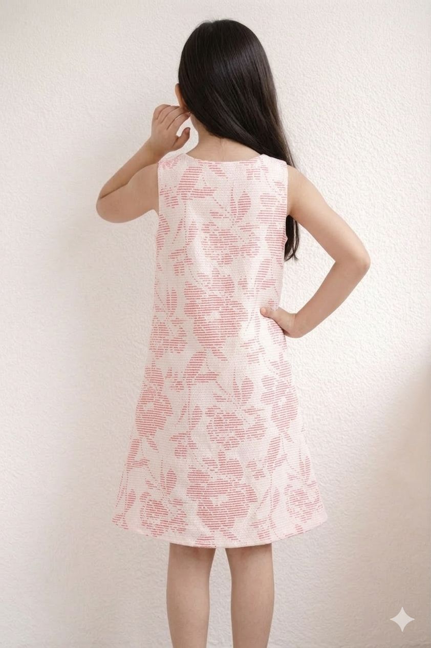 Blush Petal Print Summer Dress view 3