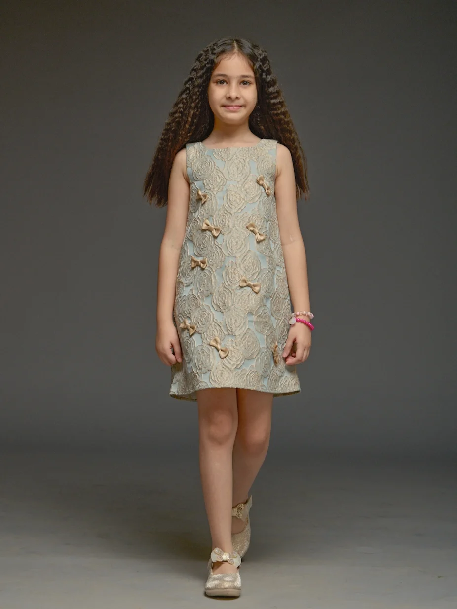 Kidsdew Jacquard Sleeveless Dress view 2