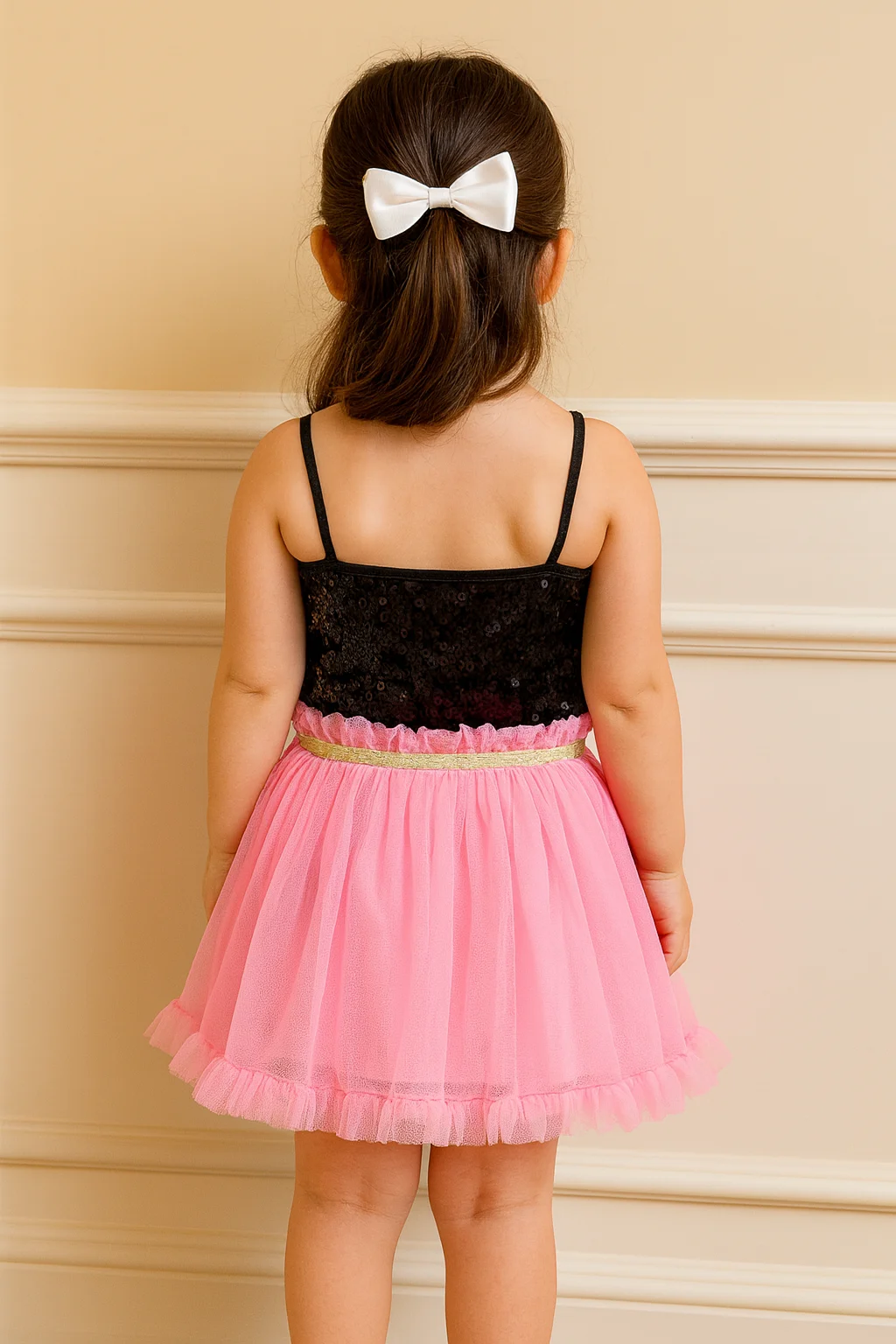 Elegant Pink Net Tuil Skirt view 4