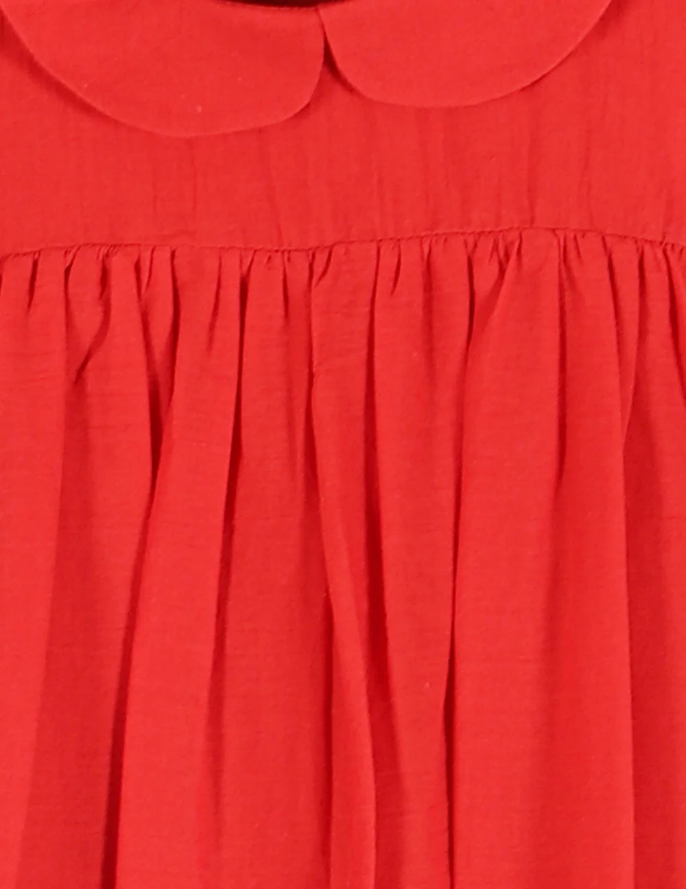 Vibrant Red Cotton Dress view 4
