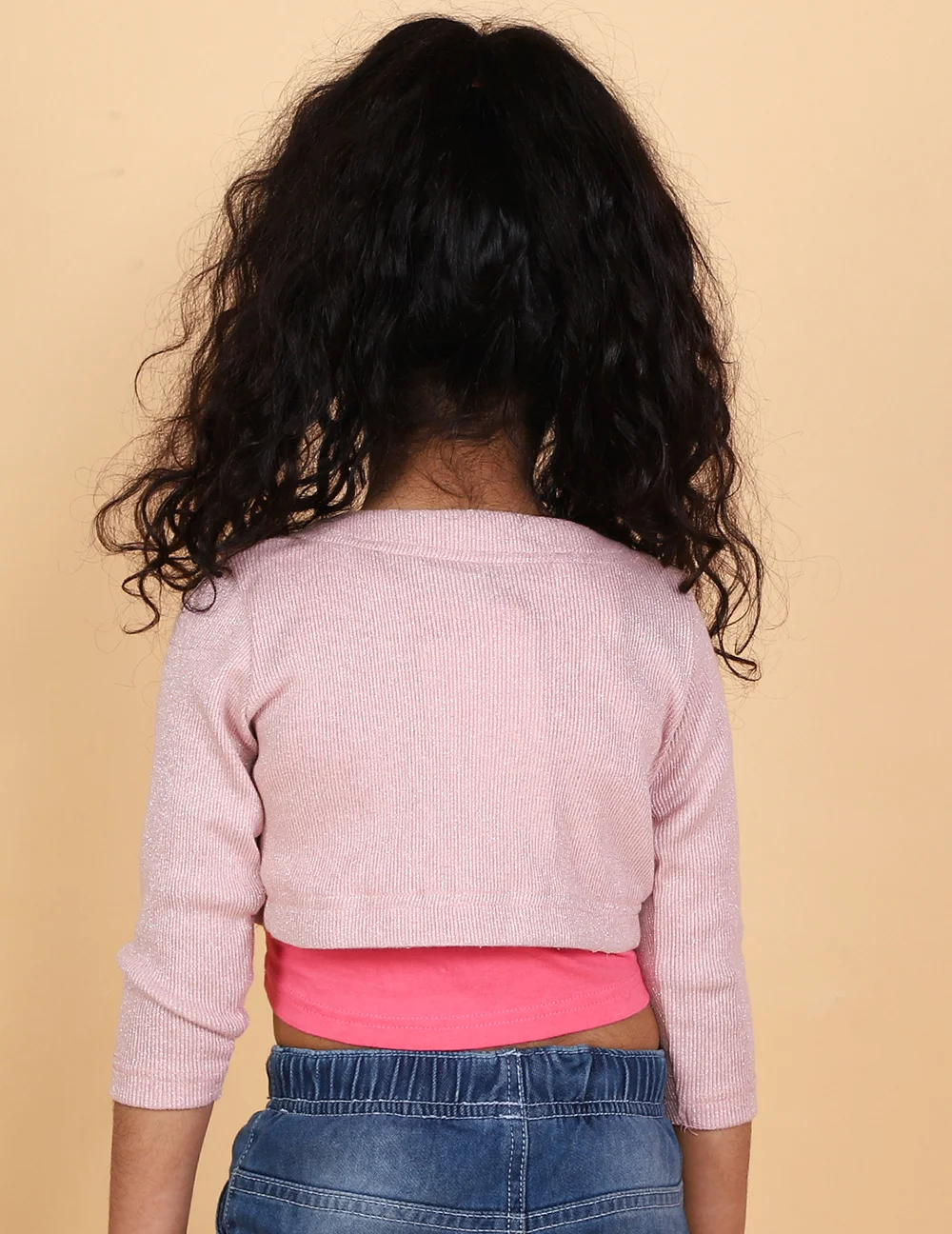 Chic Mauve Regular Hosiery Quarter Sleeves Shrug view 4