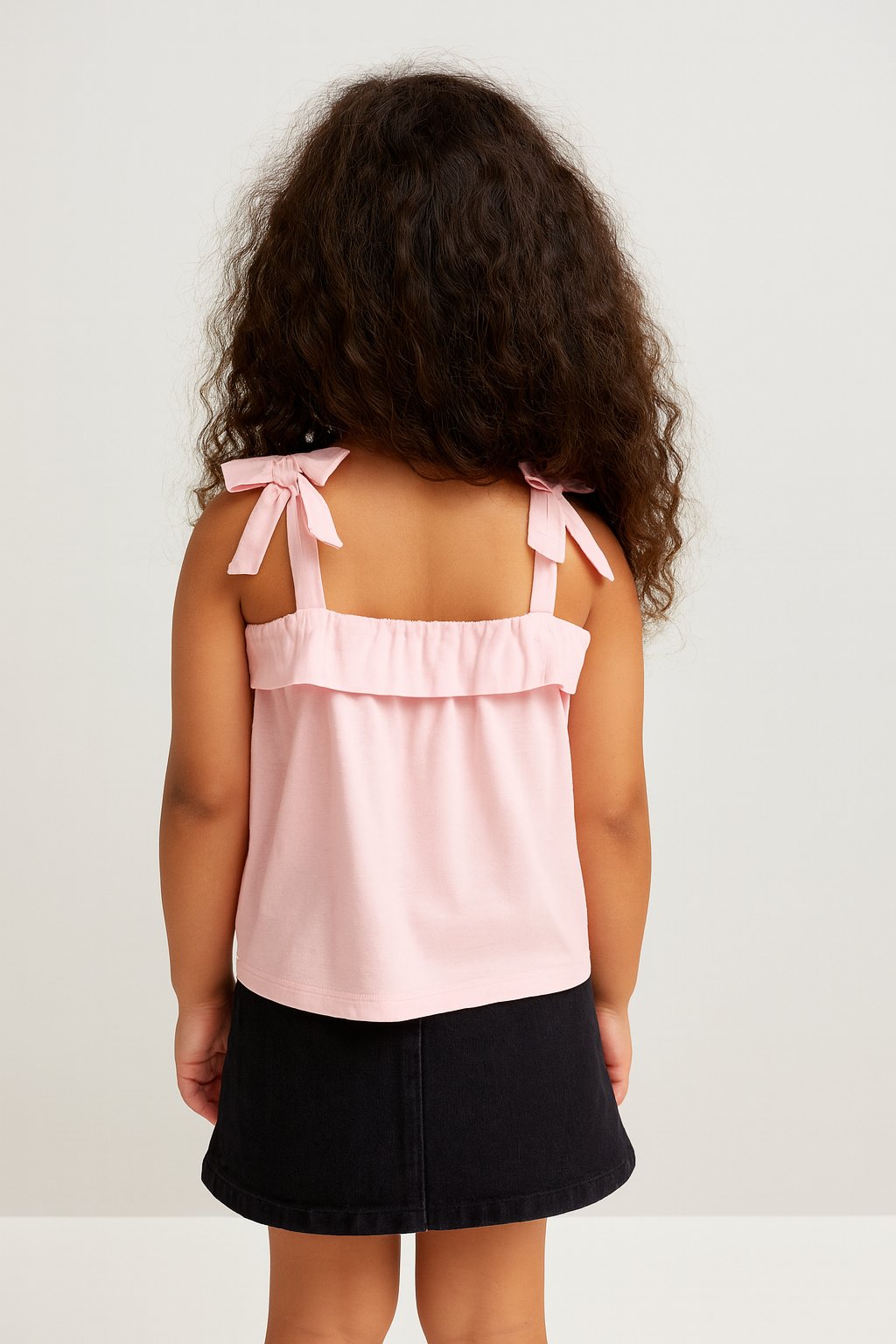 Comfortable Pink Hosiery Tie-Up Tops view 2