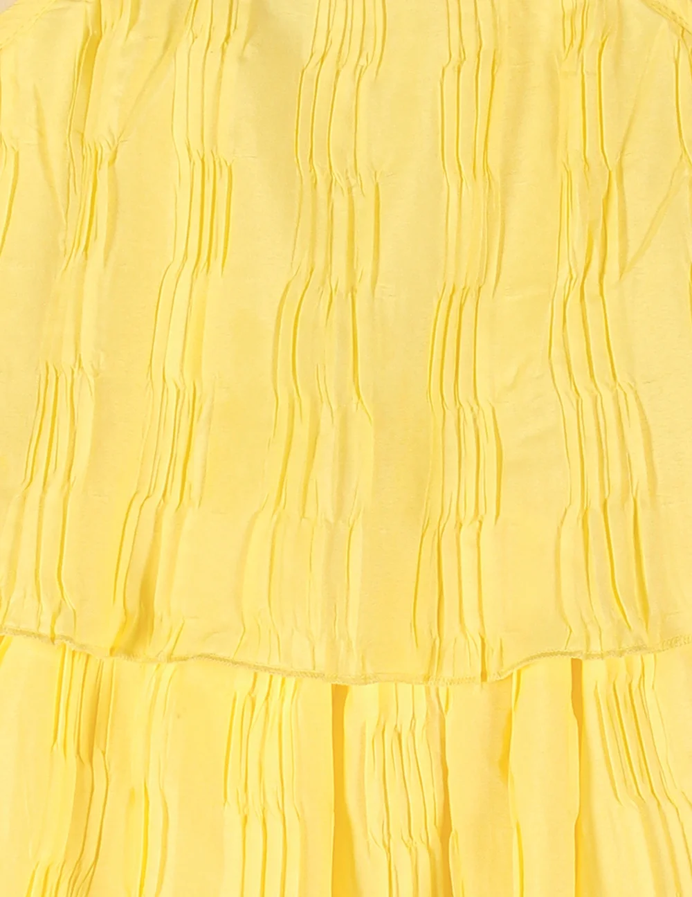 Stylish Yellow Noodle Strappy Summer Dress view 4